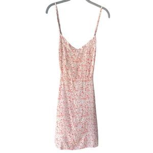 GAP Framed Cami A-line Dress Pink Floral Size L